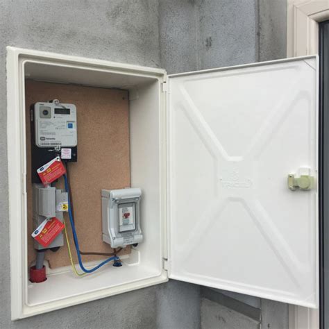 how to fit a surface mounted electric meter box|surface mounted electric meter cabinet.